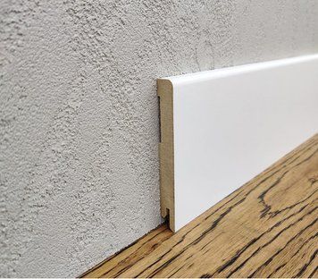 Плинтус MDF RAL цвет (индивидуальная покраска) 60х12х2000 мм. MDF-R60 М100RAL9003 фото