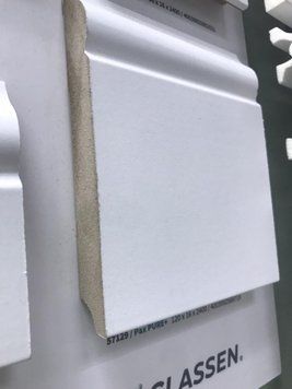 Плінтус МДФ Pax Pure+ Білий Classen 120x16x2400 мм 57129 фото
