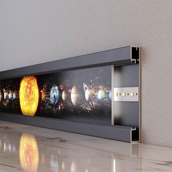Алюмінієвий плінтус kluchuk (з підсвічуванням LED) 100х12х2700 мм ALU-LED10012NA ALU-LED10012NA фото
